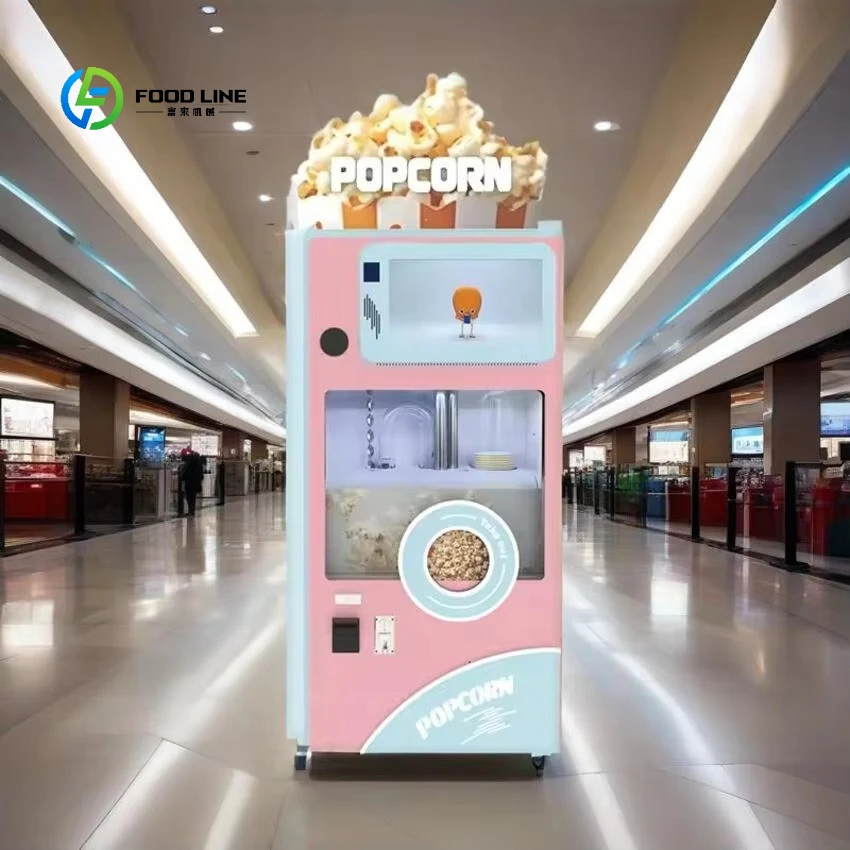 

Commercial Popcorn Vending Machine with multiple Flavors New Condition for Restaurants Bakeries Featuring Motor Core Component