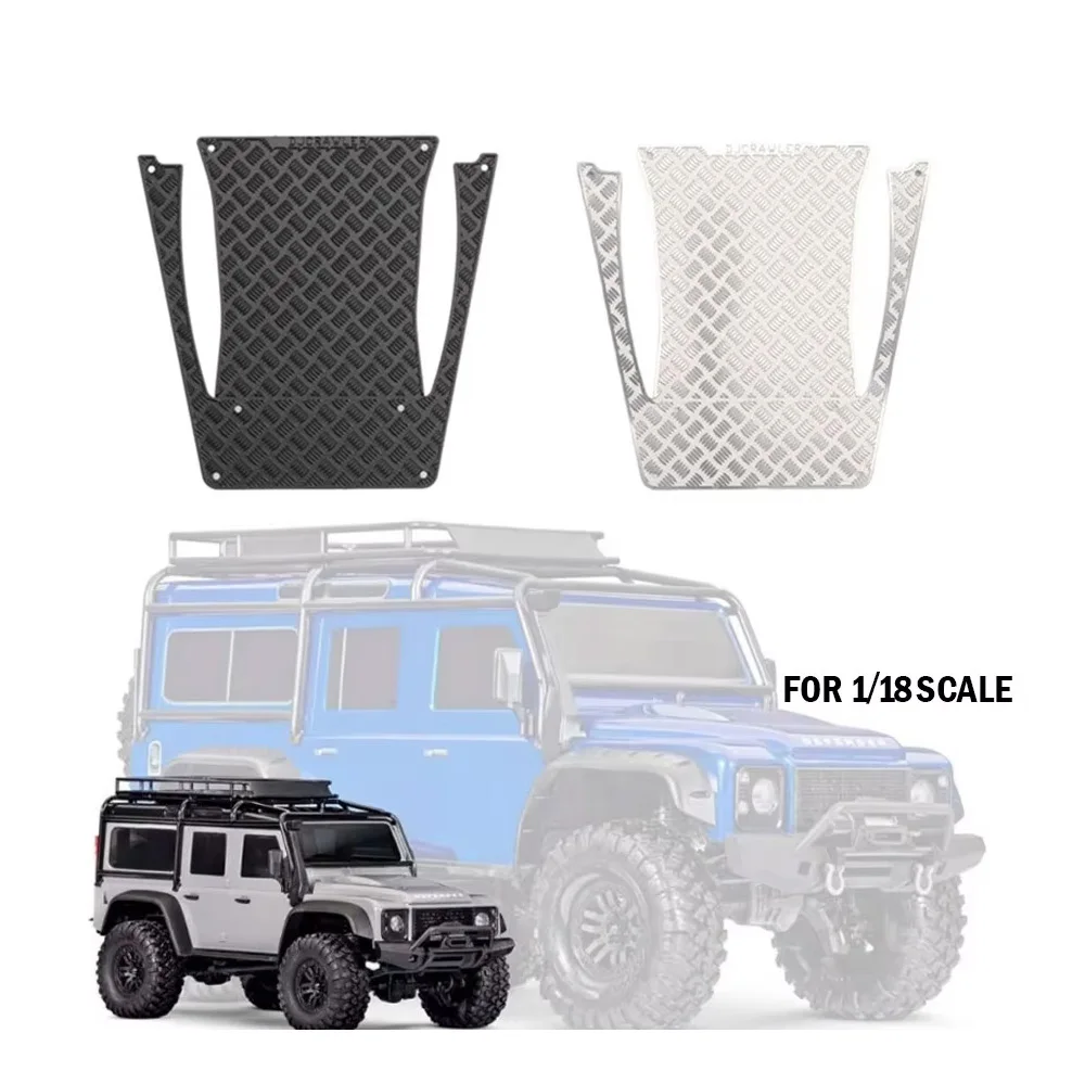 1/18 Hood Metal Skid Plate Hood Center Decoration Sheet for TRX-4M Defender D90 D110 TRX4M RC Car Upgrade Parts - Image 2