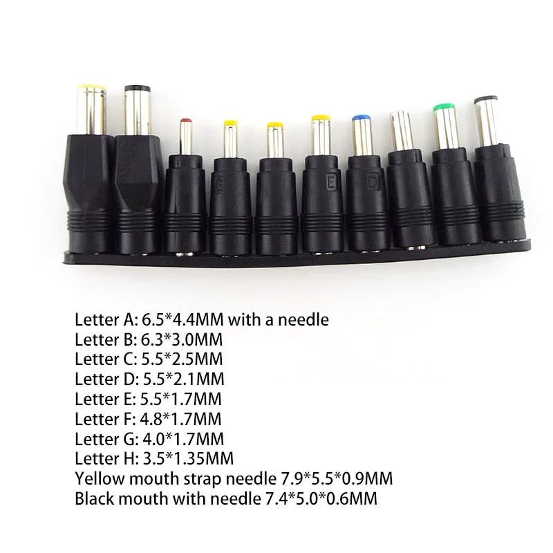 10Pcs/set DC 5.5*2.1mm Plug Jack Adapter Universal Laptop Charging Power Bank DC Female to Male Interface Conversion Connector