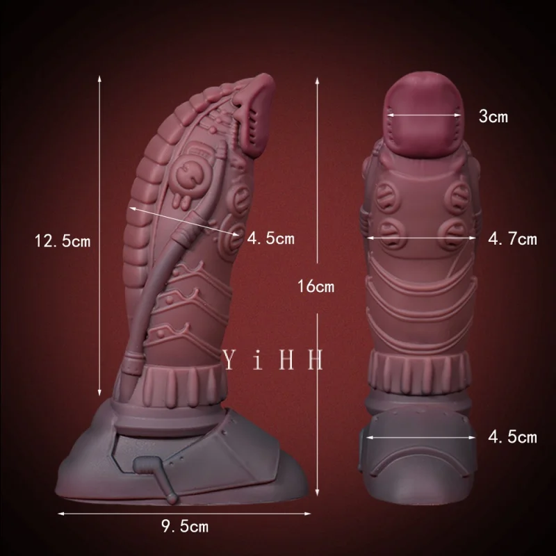 6.3in Thick Monster Dildo Brown Silicone Animal Dildos Anal Plug Toys Big Knot Dragon Dildo for Beginners Women and Men Couples