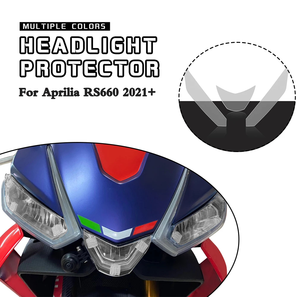 

Motorcycle Front Headlight Guard For Aprilia RS660 RS 660 2021 2022 2023 2024 Headlamp Head Light Shield Screen Lens Protector