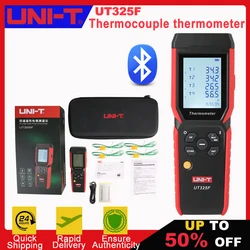 UNI-T UT325F 4 Channel Digital Thermometer J/T/E/R/S/N/K Type Thermocouple Temperature Meter High Precision Bluetooth