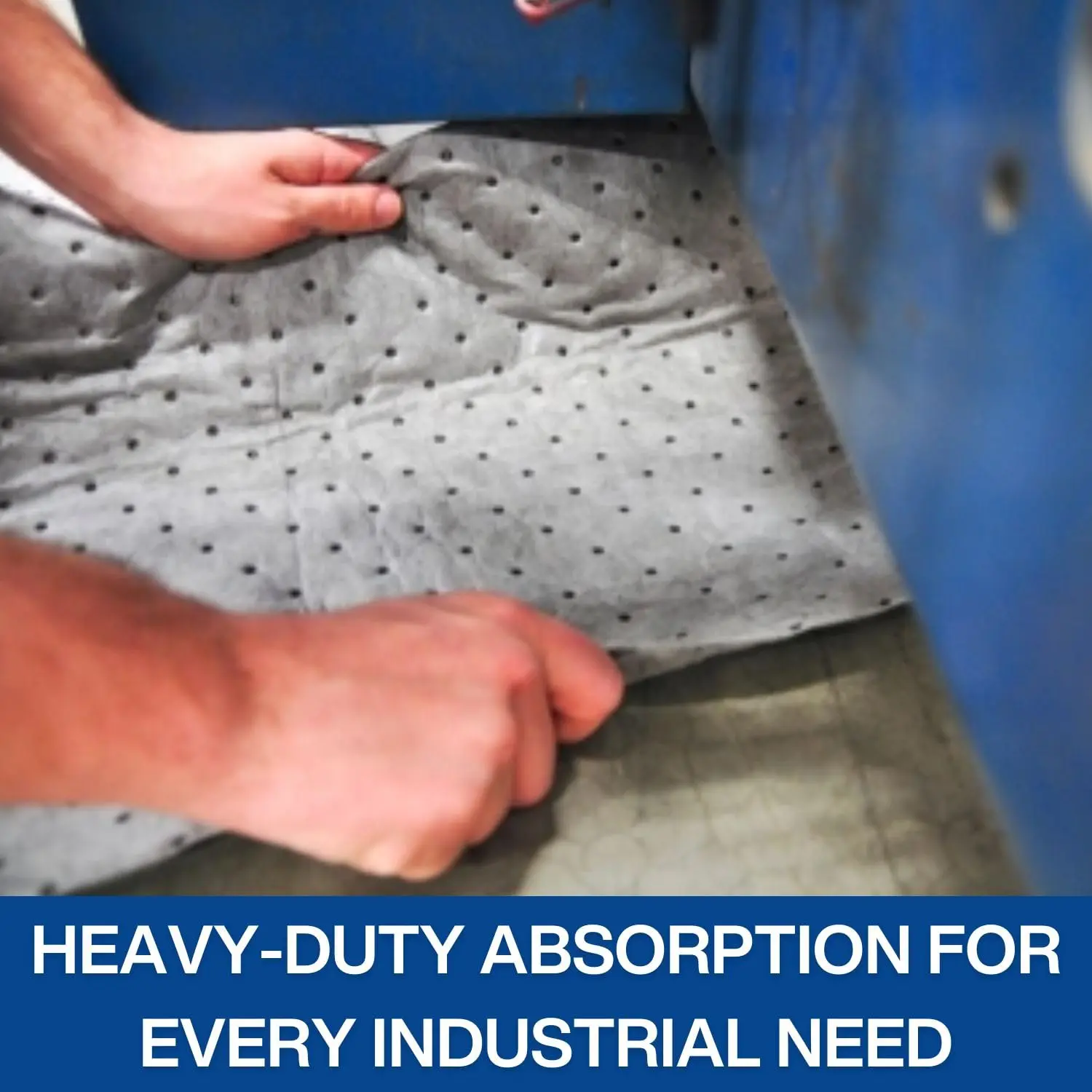 OEM accettato 100 pezzi in scatola di prodotti di sicurezza grigi 38 cm x 48 cm Tappetini assorbenti per versamenti di olio con distintivo in polipropilene