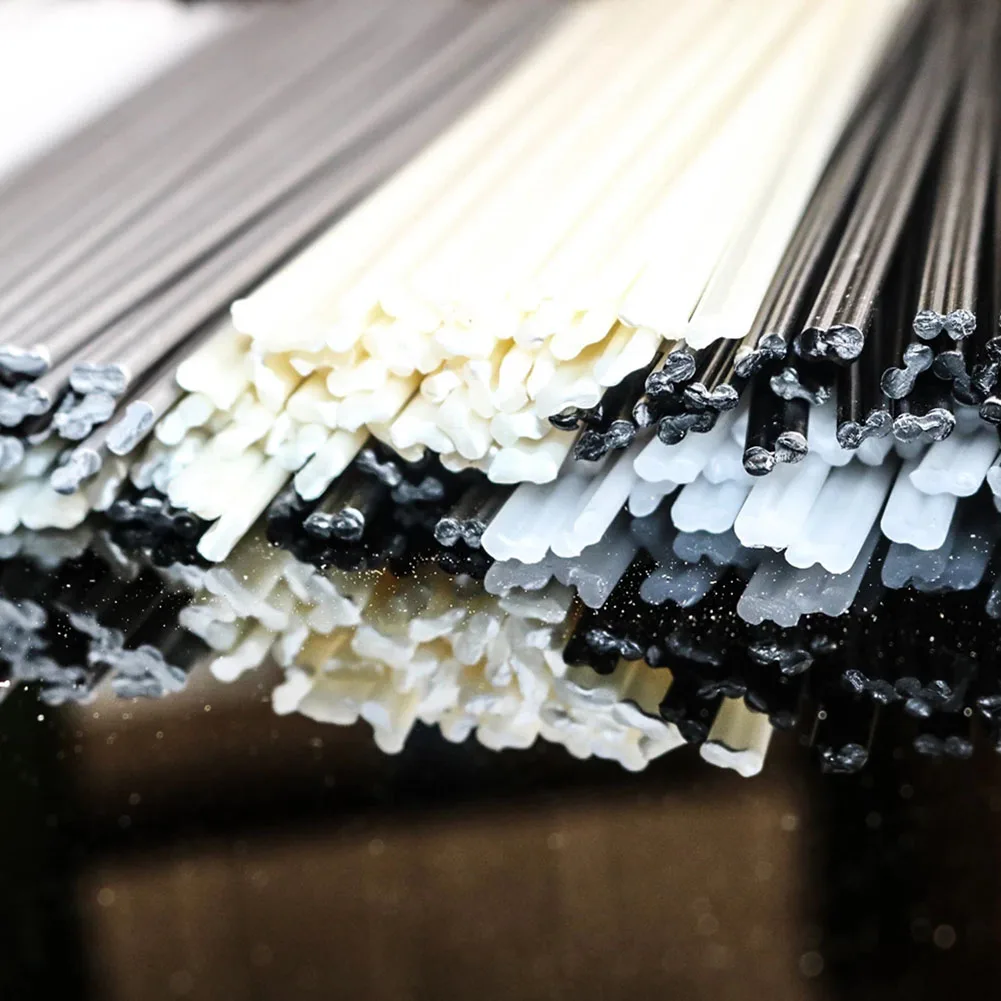 50 Pack of Plastic Welding Rods for Bumper Repair ABS PP PVC PE Materials 200mm Long for Multiple Applications