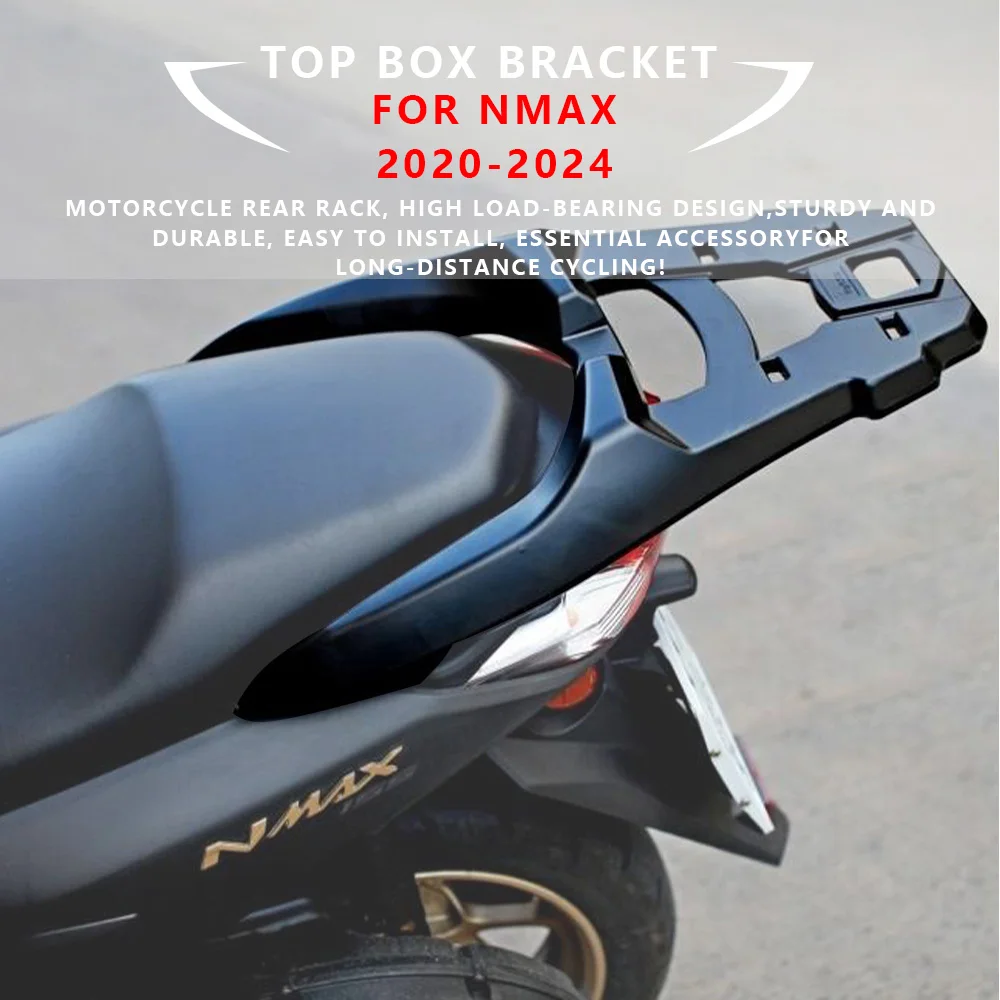 

MTKRACING Top Box Bracket For YAMAHA NMAX 2020-2024 Motorcycle Rear Luggage Rack Top Box Cargo Holder Toolbox Shelf Bracket