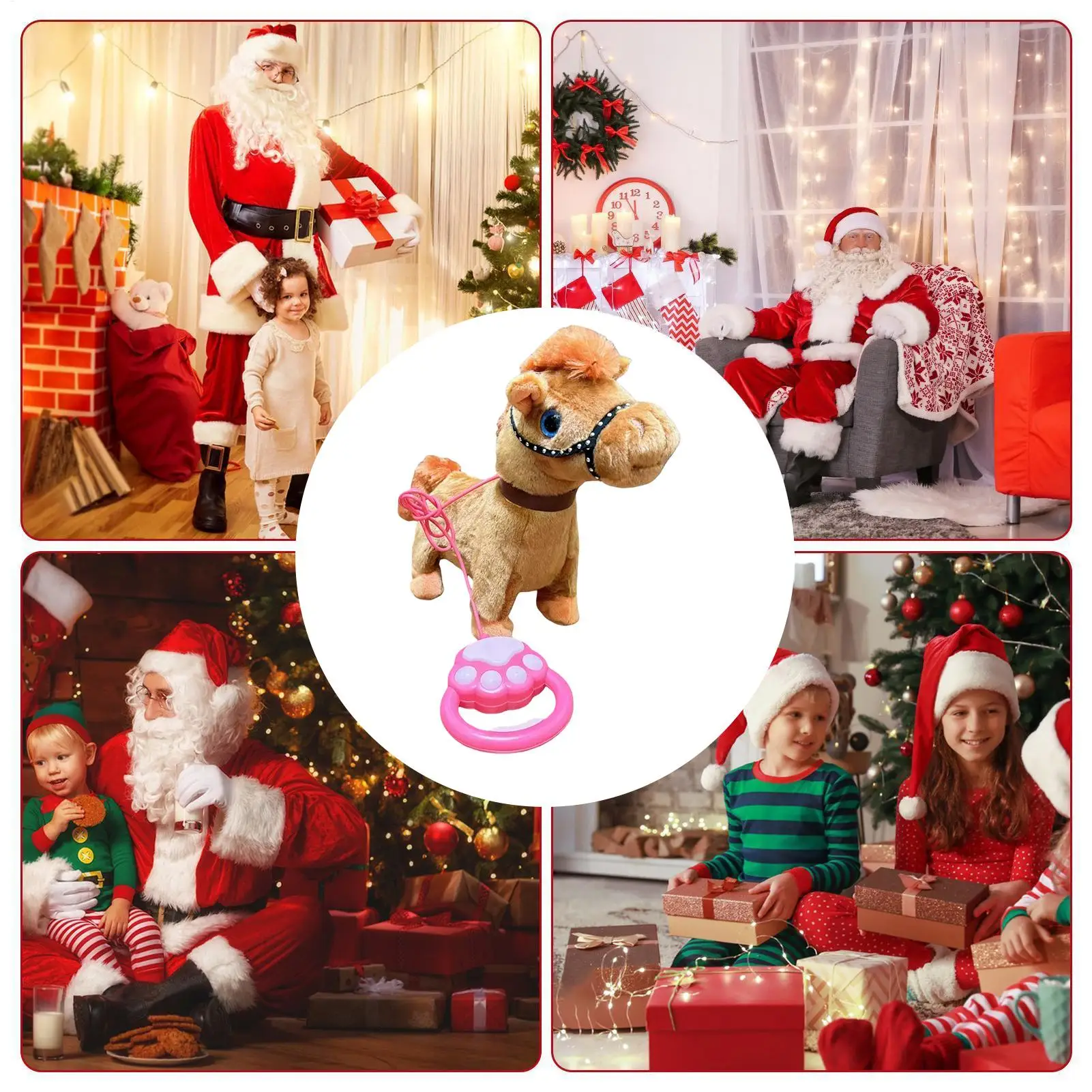 لغرفة النوم، حبل رصاص حصان كهربائي من القطيفة يتضمن لعبة كهربائية واقعية للأطفال، حصان المشي للمراهقين في مرحلة ما قبل المدرسة فوق 3 سنوات