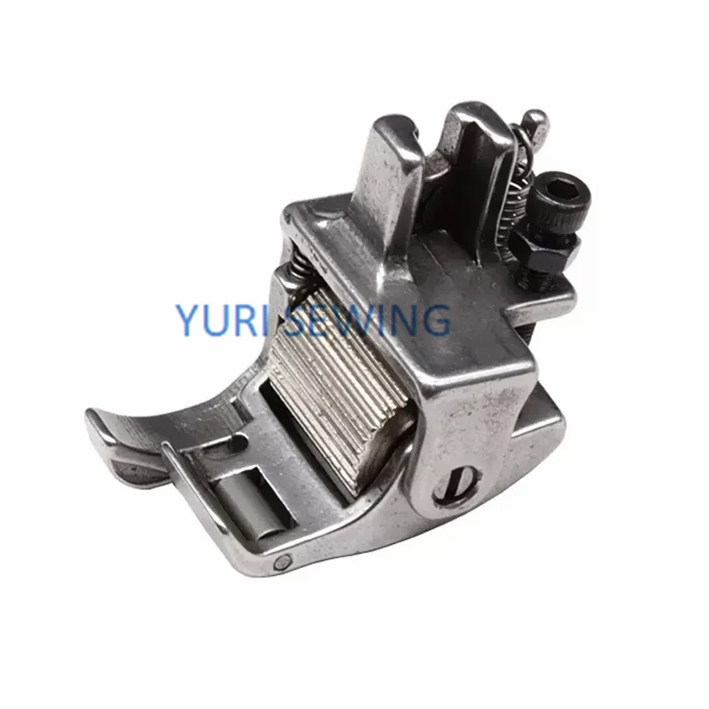 Roller presser foot positioning roll hem tool trouser waist cuff hem gauge double wheel industrial sewing machine parts
