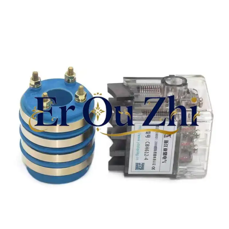 Collector Ring 2-way 4-way Copper Slip Ring Transparent Carbon Brush Holder