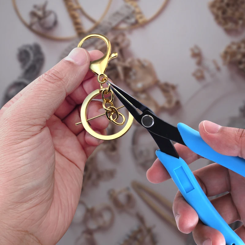 145mm Long Nose Pliers Heavy Duty Precision Wire Cutters with Anti-Slip Handle Rust-Resistant for Outdoor Camping Fishing DIY