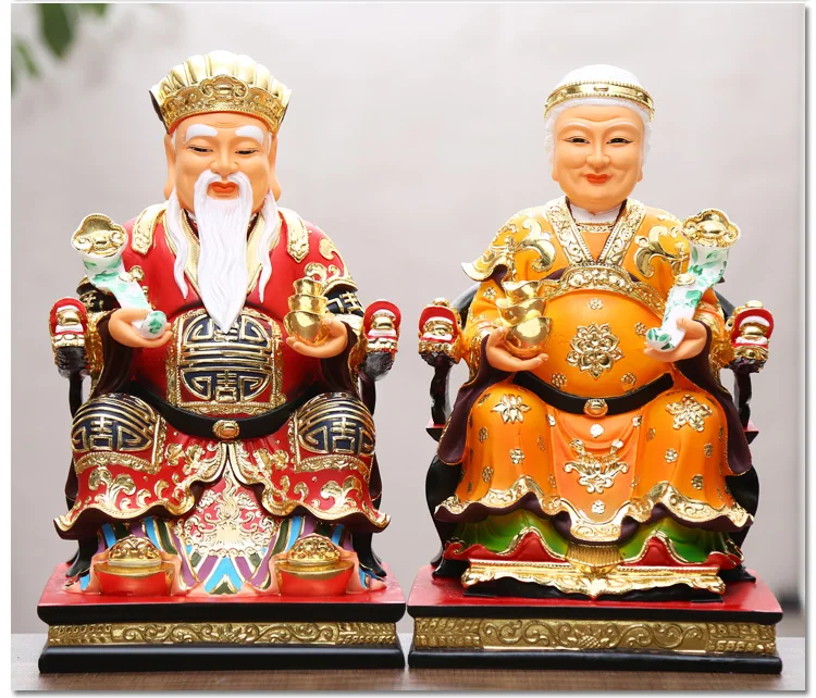 A pair Asia Temple Worship HOME efficacious bring wealth good luck 