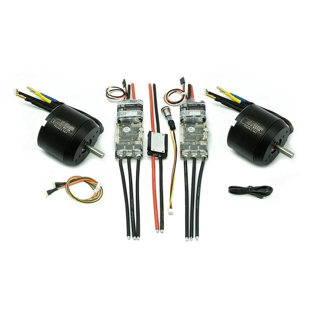 

DIY ESC4.12 280A Anti-Spark Switch 2450W 6354 Dual Electric Skateboard Motor Kit