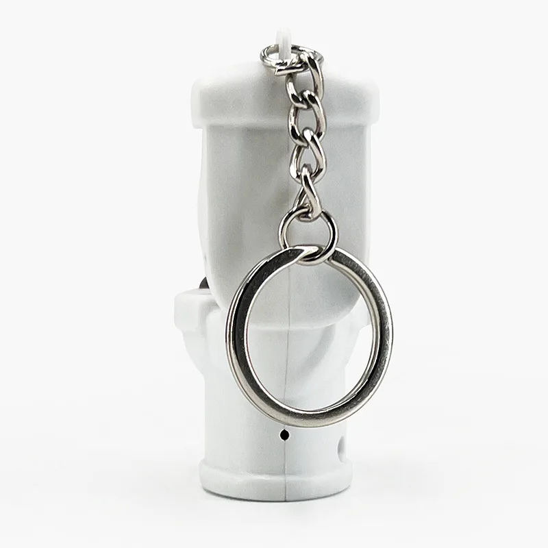 الجدة البسيطة محاكاة المرحاض المفاتيح قلادة الإبداعية مصباح ليد لعبة الصوت المفاتيح مضحك المرحاض براز الكرتون تململ لعبة #5