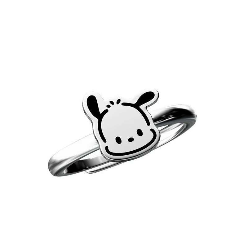 Cartoon Creative Pochacco Adjustable Rings Cartoon Anime Figures Ring For Women Girls Fashion Cute Sweet Ring Birthday Gifts