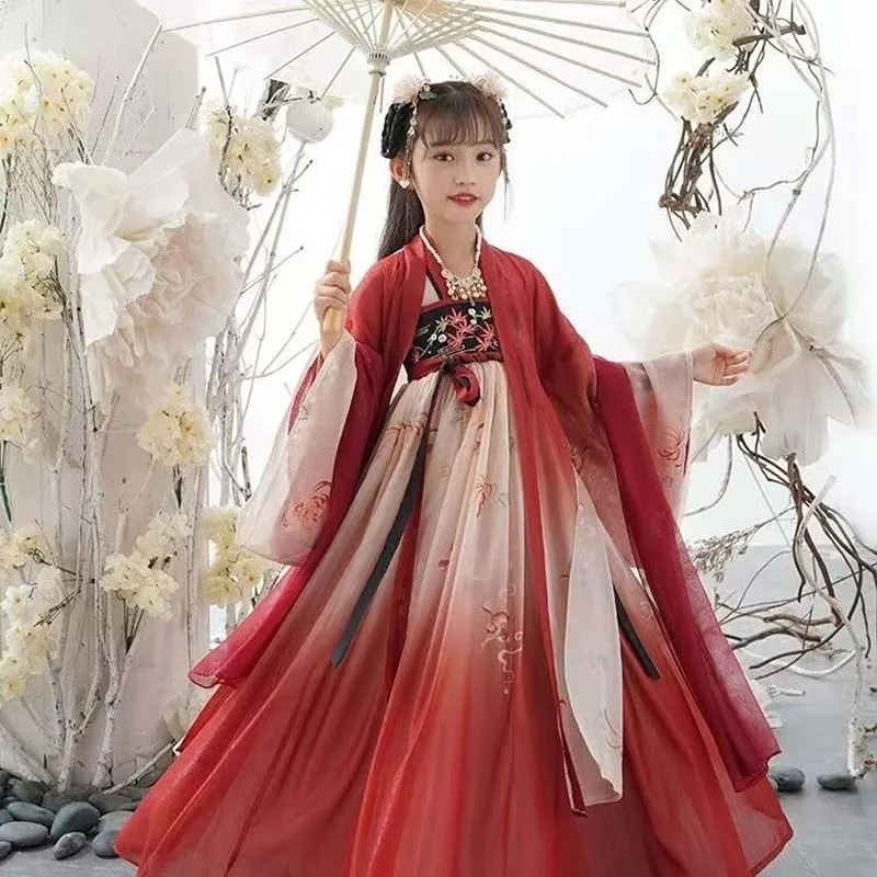 

Chinese Hanfu new retro girls' dress black hanfu dresses hanfu chinese clothes dress for women traditional clothing for women