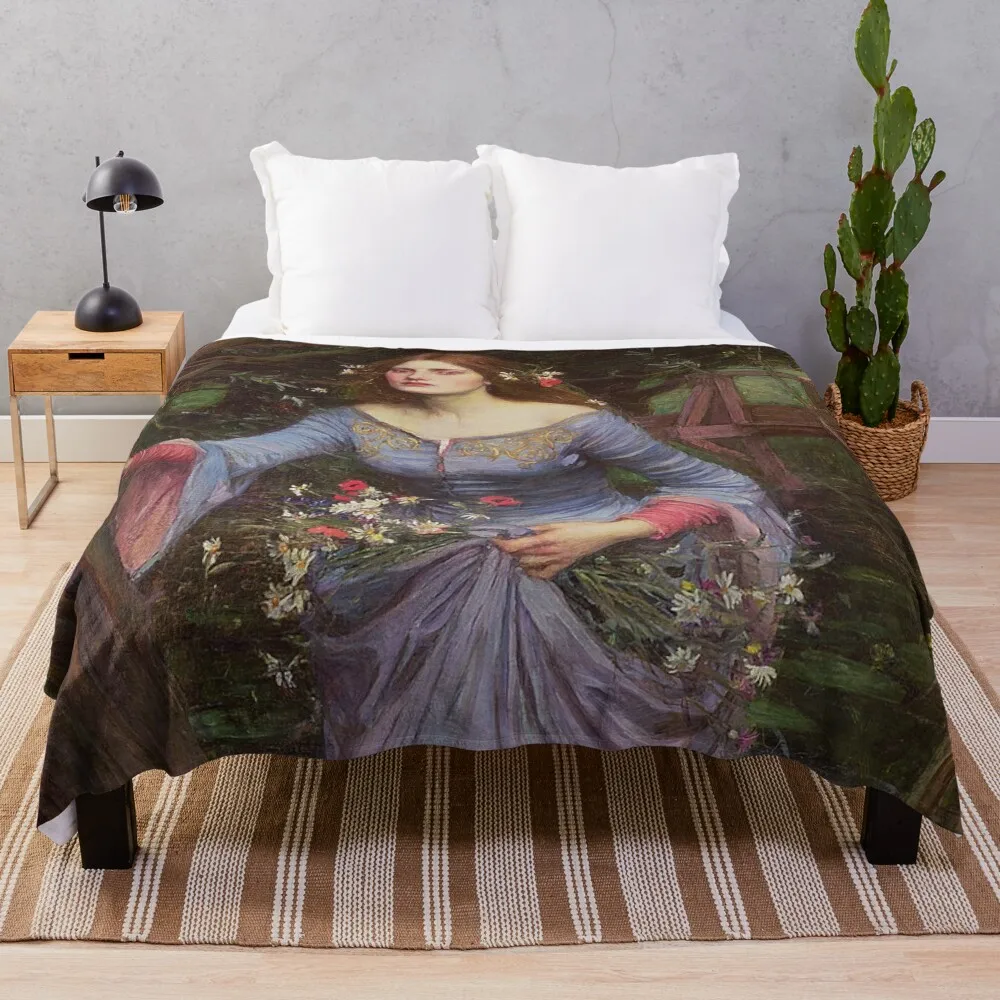 

Ophelia - John William Waterhouse - 1910 Throw Blanket Bed Fashionable warm for winter Winter beds Decorative Beds Blankets