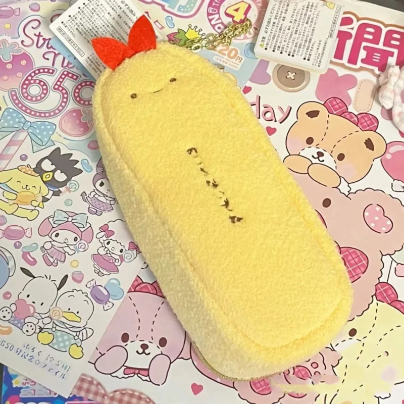 

Ebi-furai Plush Pencil Case Cute Sumikko Gurashi Transparent Display Pencil Case Stylish Plush Embroidered Animal Storage Bags