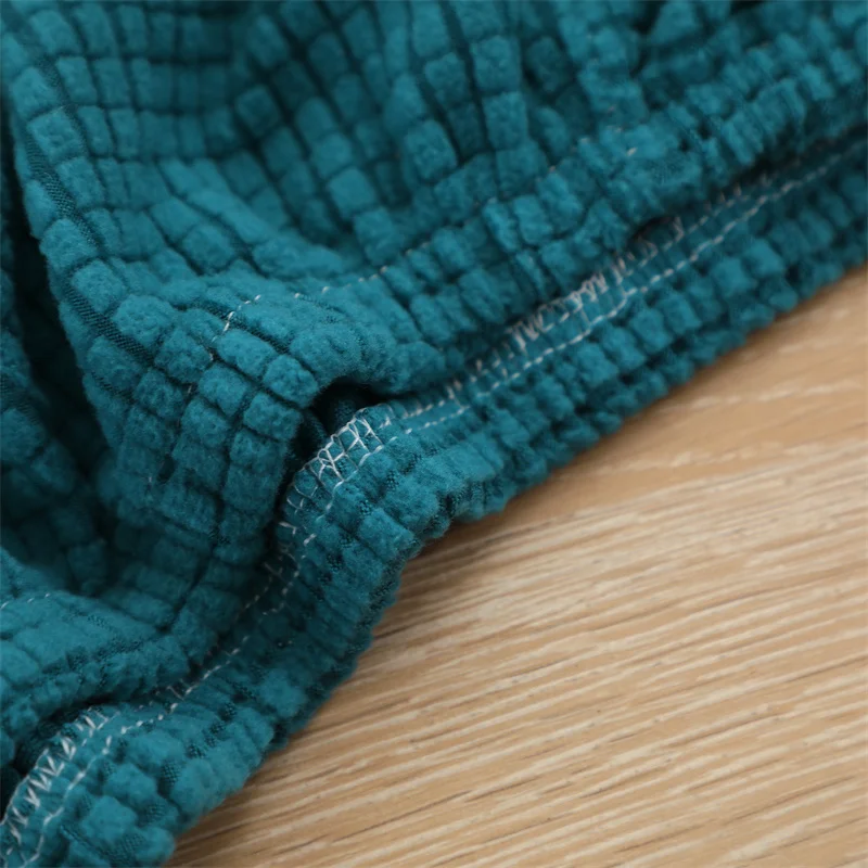 1/4 Stück/Set Geteilte Esszimmerstuhl-Bezüge, Dehnbare Jacquard-Rückenlehnen-Stuhlhussen, Abnehmbare Einfarbige C-förmige Stuhlschoner, Dekor – Detail 7
