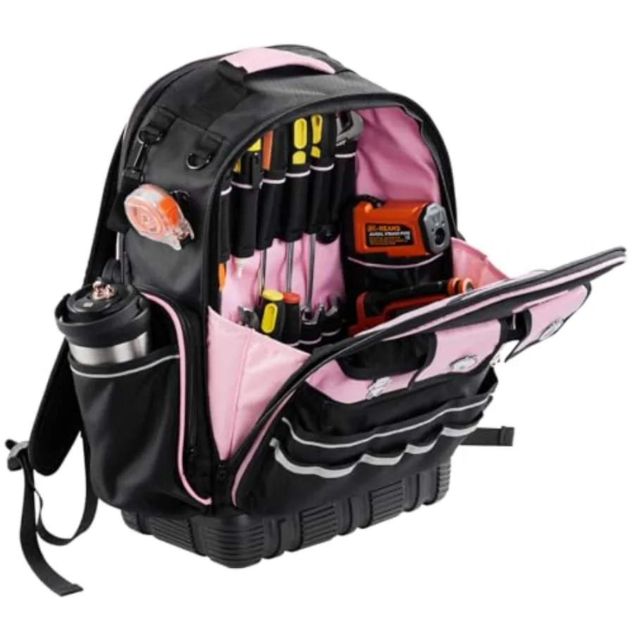 

Tool Backpack Heavy-duty Tools Storage Organizer Work Bags Backpack with Laptop Compartment and Molded Base Electrician Jobsite