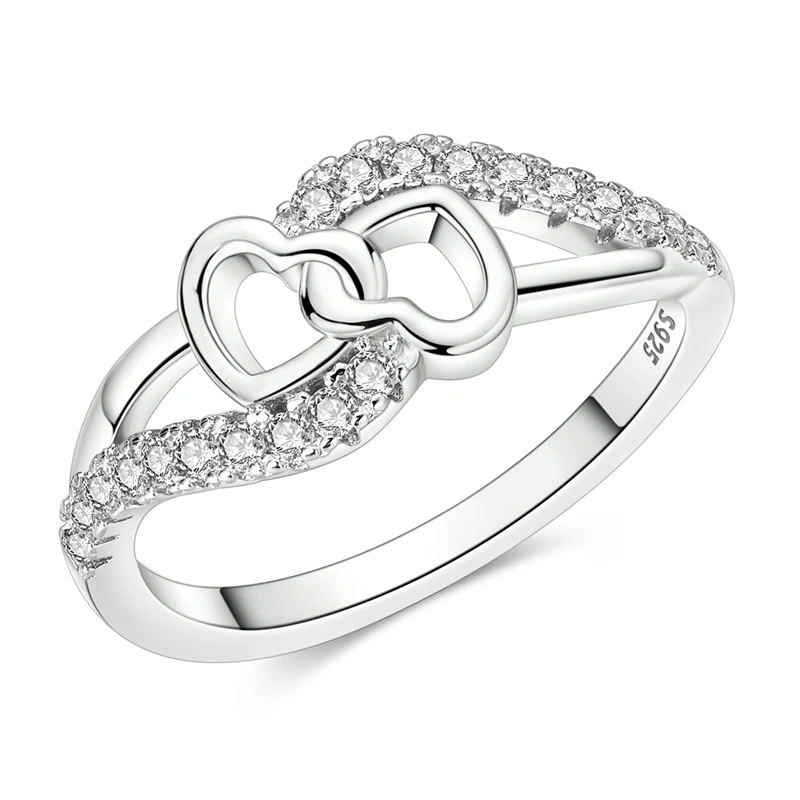Women's 925 Sterling Silver Hand of Fatima Zircon Wedding Ring