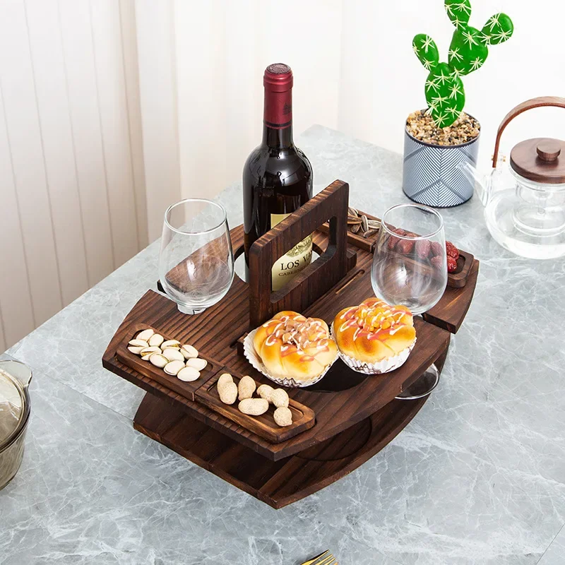 Bar Shelf Wine Accessories Kit Wooden Wine Rack Living Room Beer Holder Glass Bottle Stand Home Bars Hanger Glasses Holders Wood