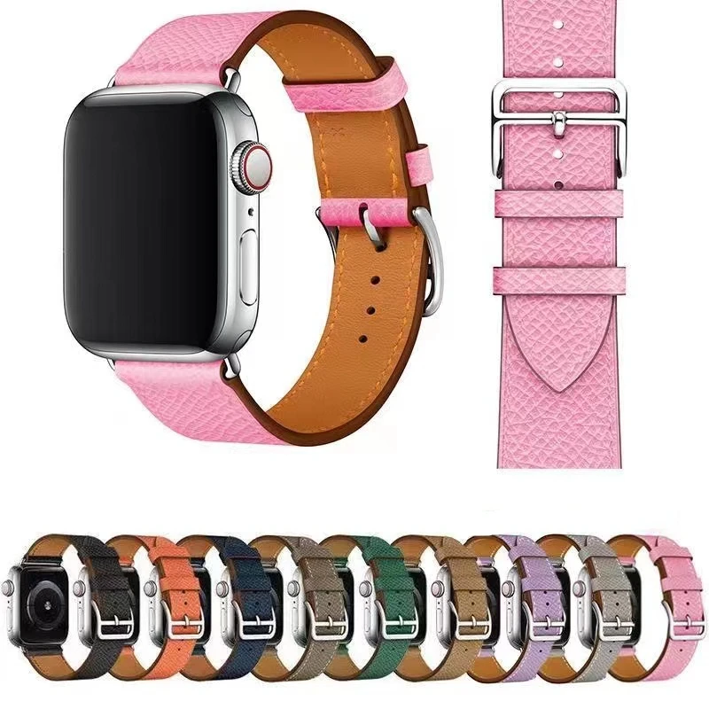 

Leather strap for Apple Watch 9 8 7 45mm 41mm Ultra 49mm Comfortable sports bracelet wristband iWatch 6 5 4 SE 44mm 40mm Correa