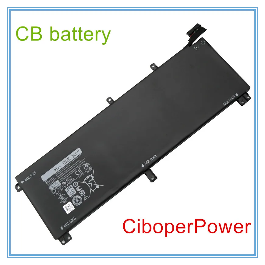 61Wh TOTRM 7D1WJ H76MV Y758W Laptop Battery For 15 9535 9530  M3800 P31F T0TRM P31F001 07D1WJ