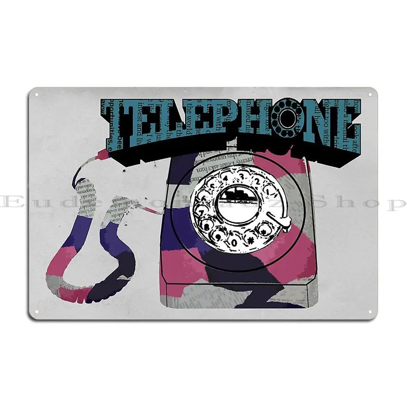 Telephone Logo Metal Sign Designer Wall Cave Custom Wall Decor Club Tin Sign Poster