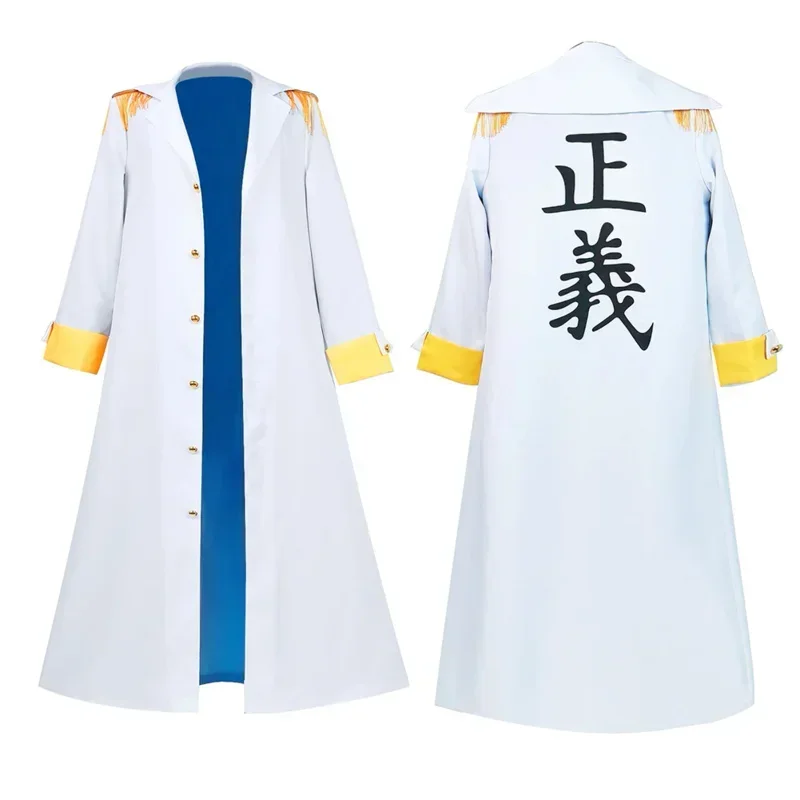 Anime One Cos Piece Sakazuki Akainu Cosplay Costume Admiral Of The Navy Cloak Coat Roleplay Outfit Halloween Carnival Party Suit