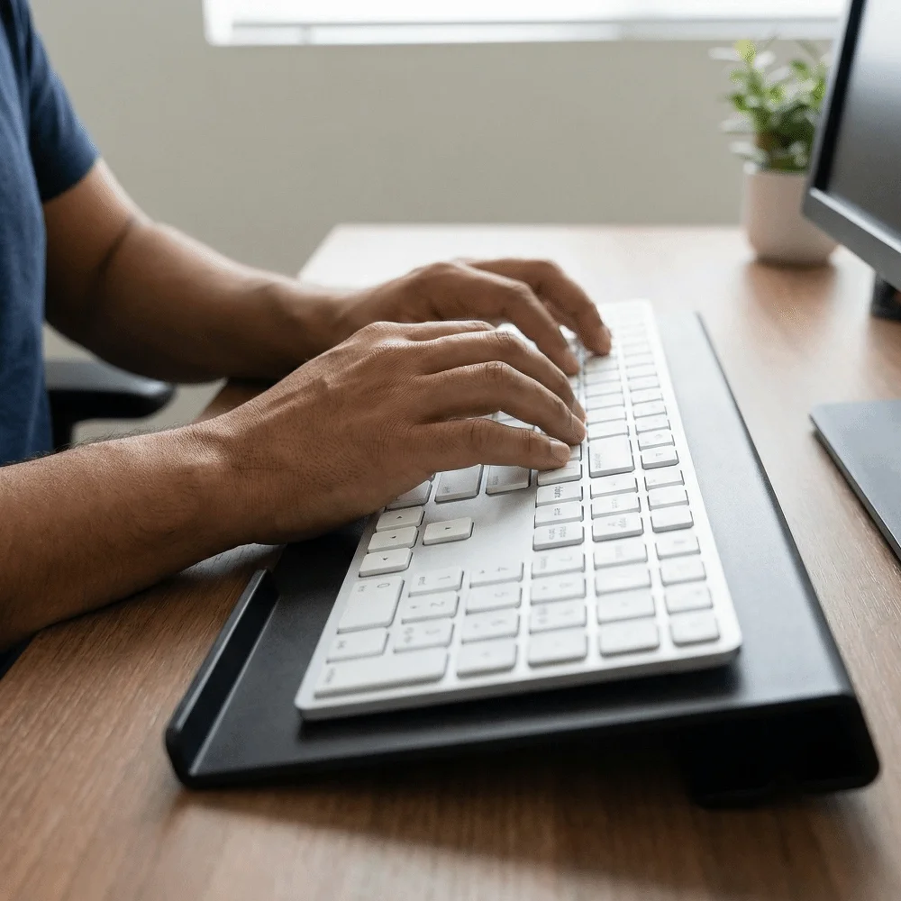 Clear Acrylic Acrylic Keyboard Stand Durable Removable Computer Keyboard Holder Portable Ergonomic Desktop Keyboard Tray