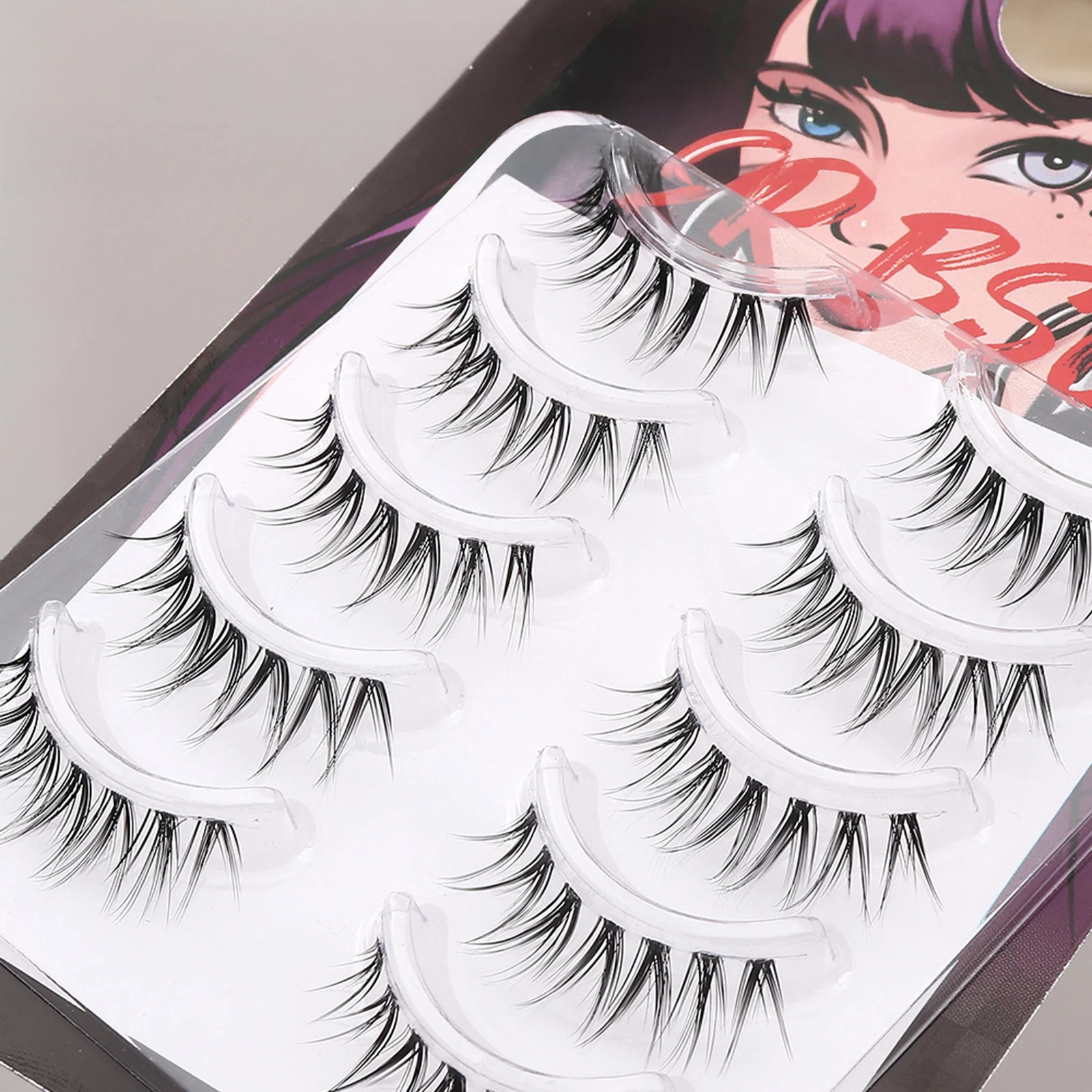 5 Pair Simulation Cosplay Foxes False Eyelashes Ultralight Natural Look Eyelash Extension For Fashion Party Enlarge Your Eyes