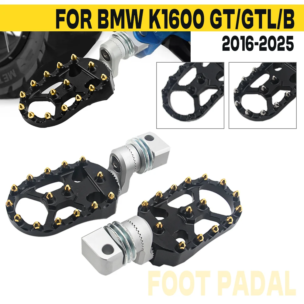 

Мотоциклетные широкие подножки для BMW K1600GT K1600GTL K1600B K1600GA K1600 GT GTL 16-25, регулируемые удлиненные опускающие задние подножки