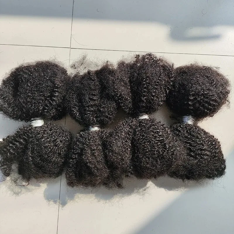 18 Zoll 4C Afro Kinky Bulk Premium Echthaar für Frauen 30g/50g Locs-Extensions Unverarbeitetes Jungfrauenhaar für Flechtfrisuren – Detail 4
