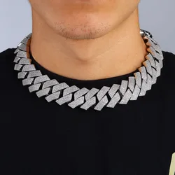 Hip Hop Jewelry Men Iced Out Chains Big Heavy 25mm Six Rows Cz Stone Cuban Link Chain High Quality Bling Necklace 