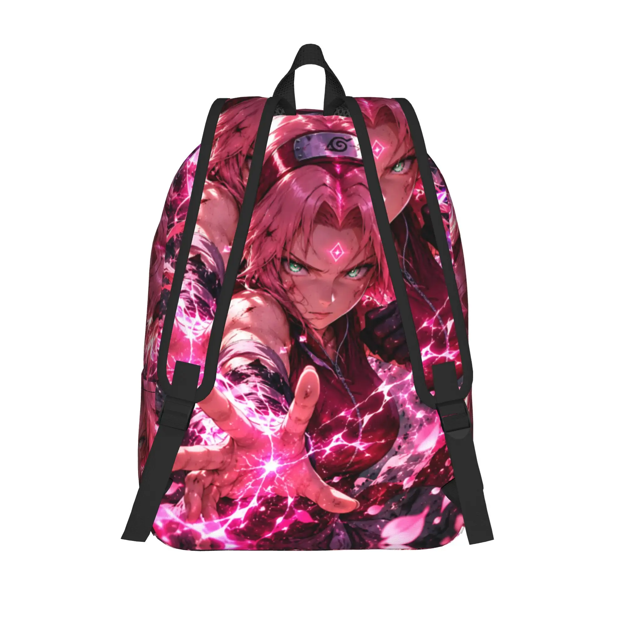 Fashion Naruto Anime Theme Backpack Sakura Mochilas Good Quality For Work Retro Washable Rucksack