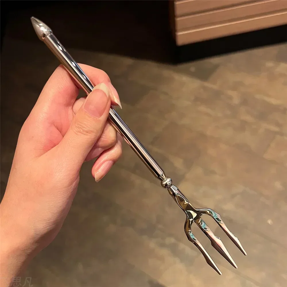 Sea God's Trident Stainless Steel Forks Cutlery Anti-rust Tableware Food Picks Fruit Fork for Upscale Restaurant Man Woman Gift