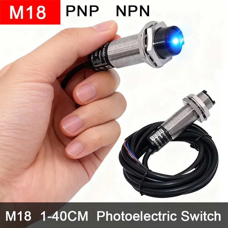 

Фотоэлектрический переключатель BR100-DDT BR400-DDT BR400-DDT BR400-DDT-P Инфракрасный индукционный датчик диффузного отражения M18 1-40 см