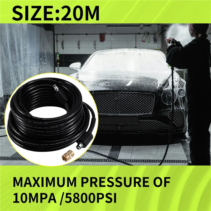 B84B-Pressure Washer Hose Quick Connector Hose And Extension Coupler For Swimming Pools Siding Washing Cars Floors