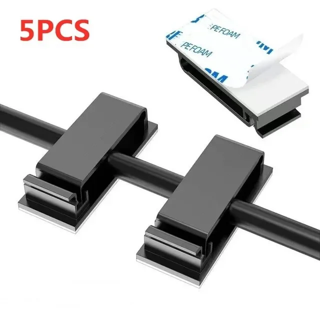 Zelfklevende draadorganizer Kabelhouder Snoerbeheer Harnas Klemclip voor thuis PC Voeding USB-kabel Bedrading Desktop Cord Manager