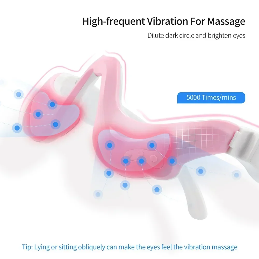 3D EMS Eye Massager Eyes Relaxation Vibration Heating Massage Tool Eye Bags and Dark Circles Remover