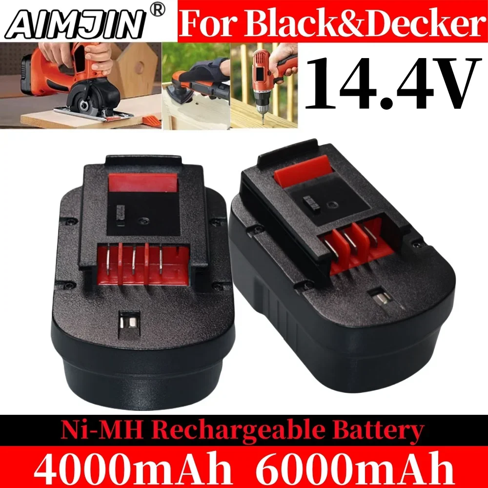 

For Black&Decker 14.4V 4000mAh/6000mAh Ni-Mh Replacement Battery Power Tool FSB14 FS140BX 499936-34 Battery Replacement