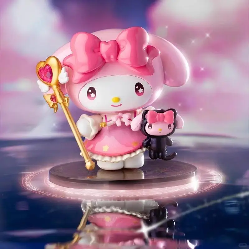 Nuevo personaje de anime Sanrio Starlight Party Magician Series Cajas ciegas; Mi melodía Kuromi Hello Kitty Piano; Linda muñeca de juguete