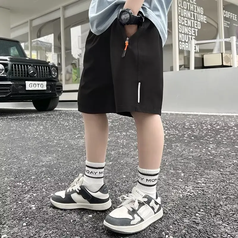 

Boys' Summer Shorts, Quick Drying Pants, Ice Silk Pants, Summer Casual Sports, Summer Clothing, Thin, Loose Fitting Capris