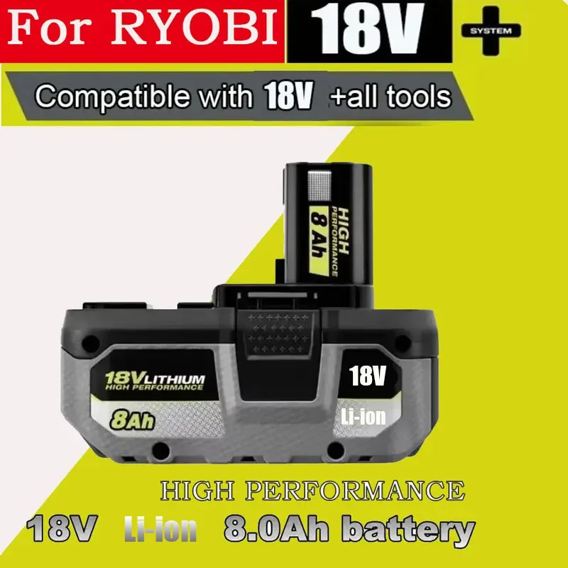 Подходит для аккумулятора Ryobi 18 В p107 p108 P104 P105 P102 P103, используется в качестве сменного аккумулятора для всех аккумуляторных дрелей Ryobi 18 В.