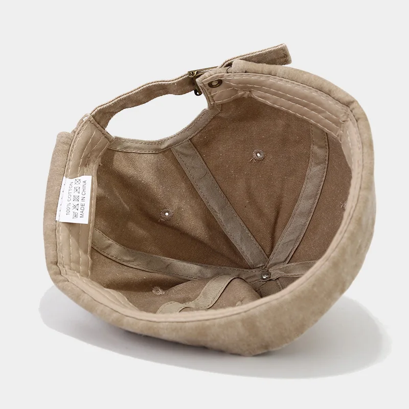 1 قطع عالية الجودة غسلها دوكر قبعة Brimless قبعة قبعة دون قناع بلون الرجعية خمر نمط الشارع