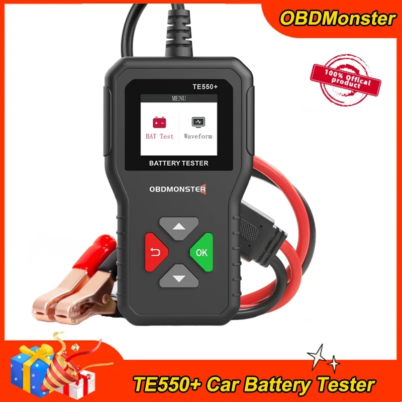 Car Battery Tester TE550+ 6V 12V 24V 100-2000 CCA Auto Battery Analyzer Diagnostic Tool Detector Accessories For Car Motorcycle