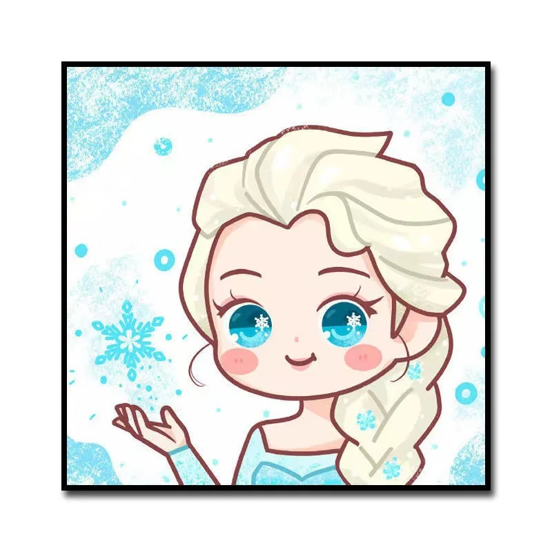 Disney 5D DIY Diamond Drawing Cartoon Animation Snow White Princess Elsa Complete Diamond Cross Stitch Children\'s Hand Painting