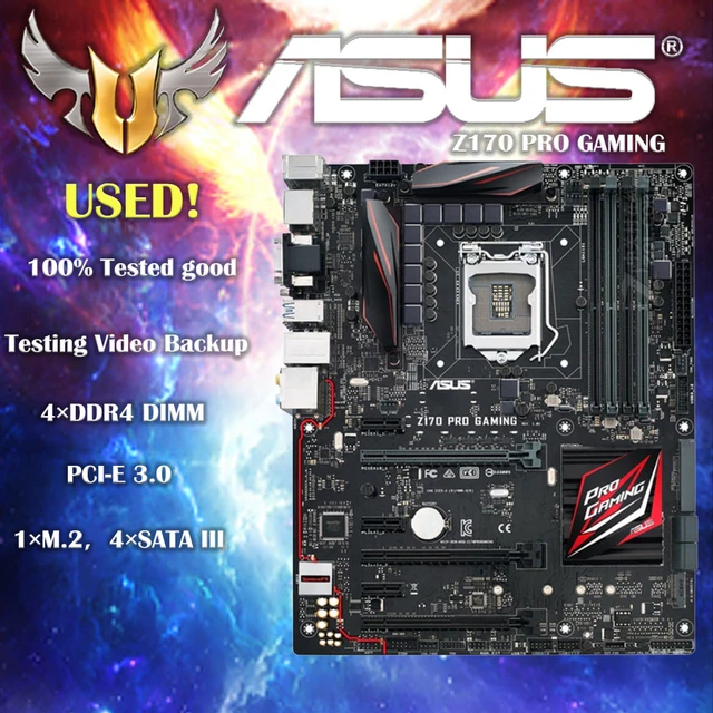 Asus z170proゲーミングプレーヤーカントリーボードは1151ピンddr4メモリをサポートしています - AliExpress