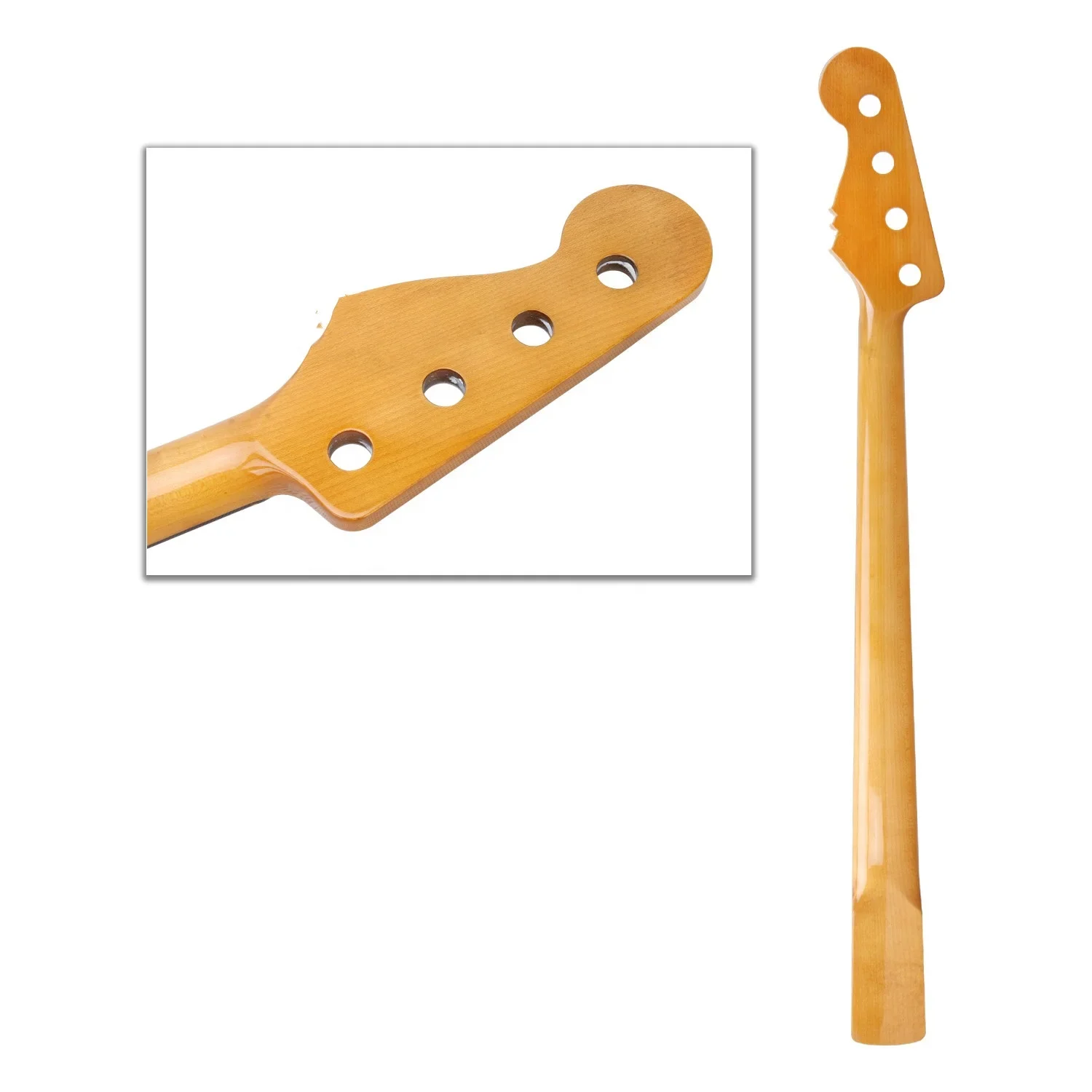 2025 4 String 20 Fret Electric Bass Neck Rose Wood Fingerboard 4 String Electric Bass Guitar Handle