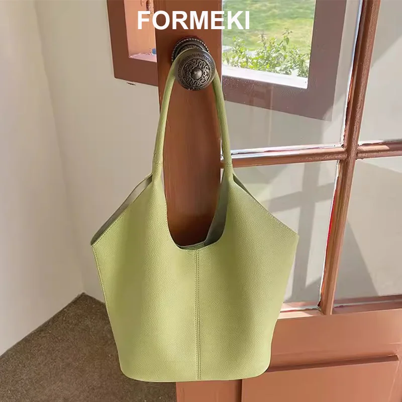 

Formeki New Women Tote Bag Luxury Design Solid Color Office Lady Bag Large Capacity Shoulder Bag Concise