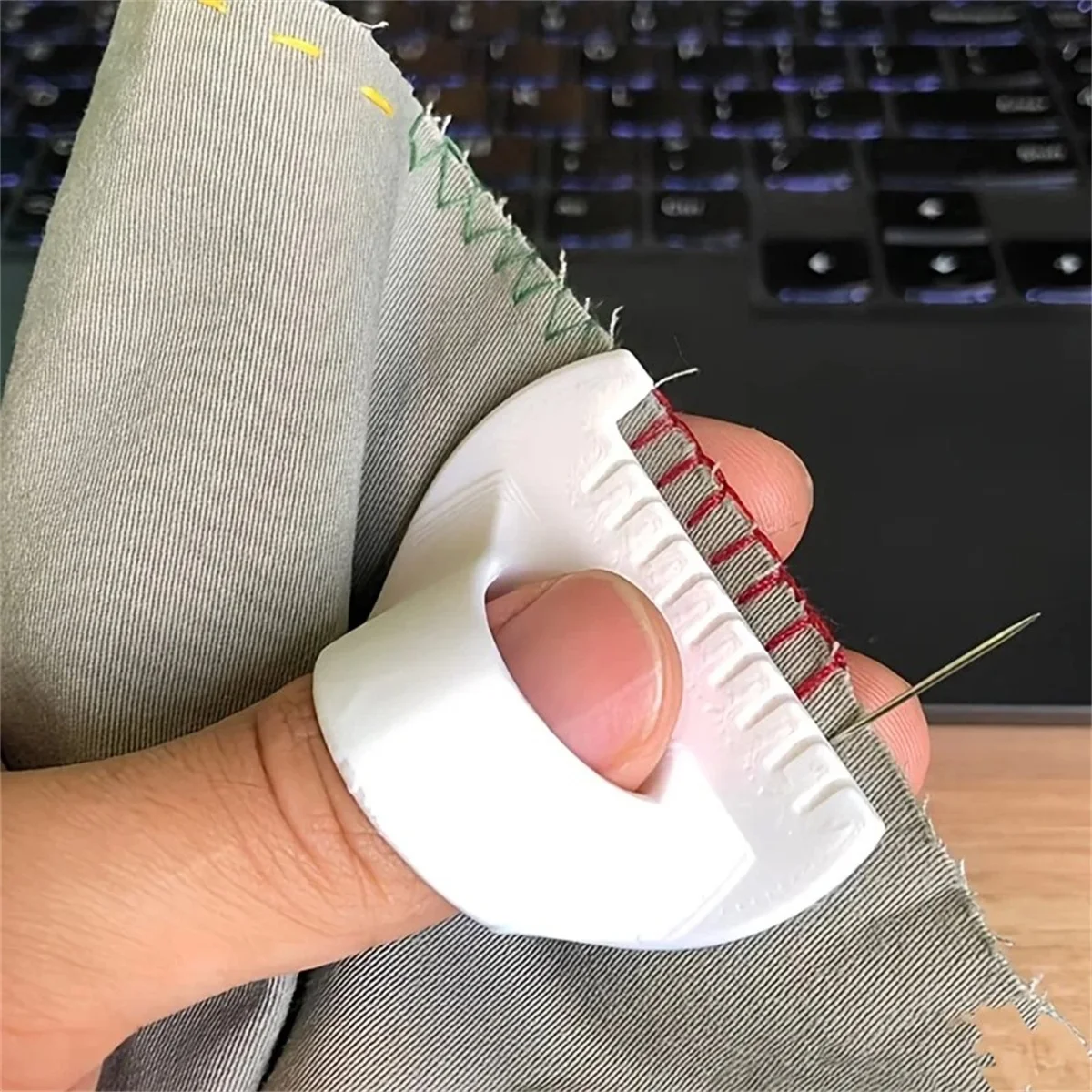 Easy-Grip 3D Printed Sewing Tool for Beginners & Seniors - 4mm Spacing Plastic Hand Sewing Aid, Prevents Skipping Stitches image 4